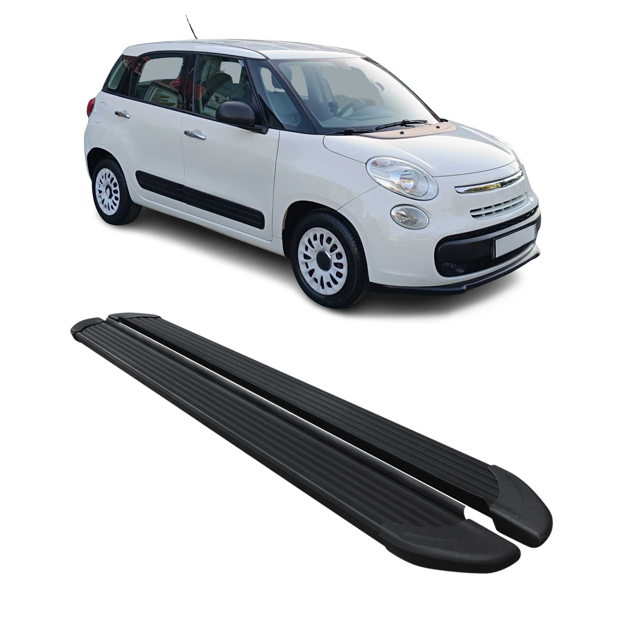 2014-2020 Fiat 500L Running Boards Side Steps Black