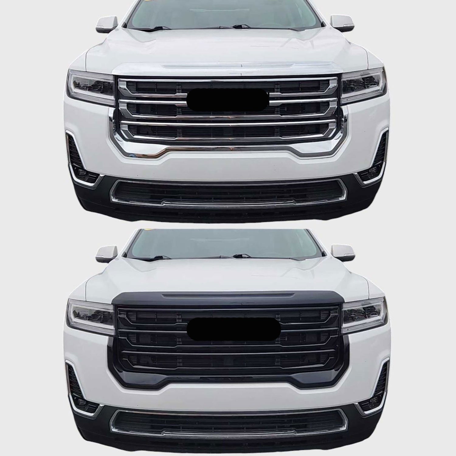 2020-2023 GMC Acadia Grille Overlay Gloss Black 5Pcs ABS Plastic