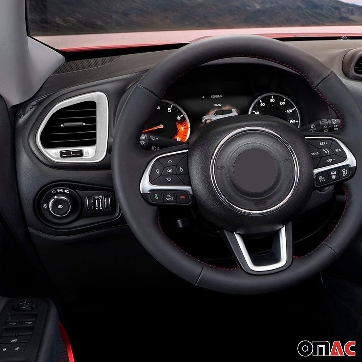 2015-2018 Jeep Renegade Side Ventilation Frame Silver 2 Pcs