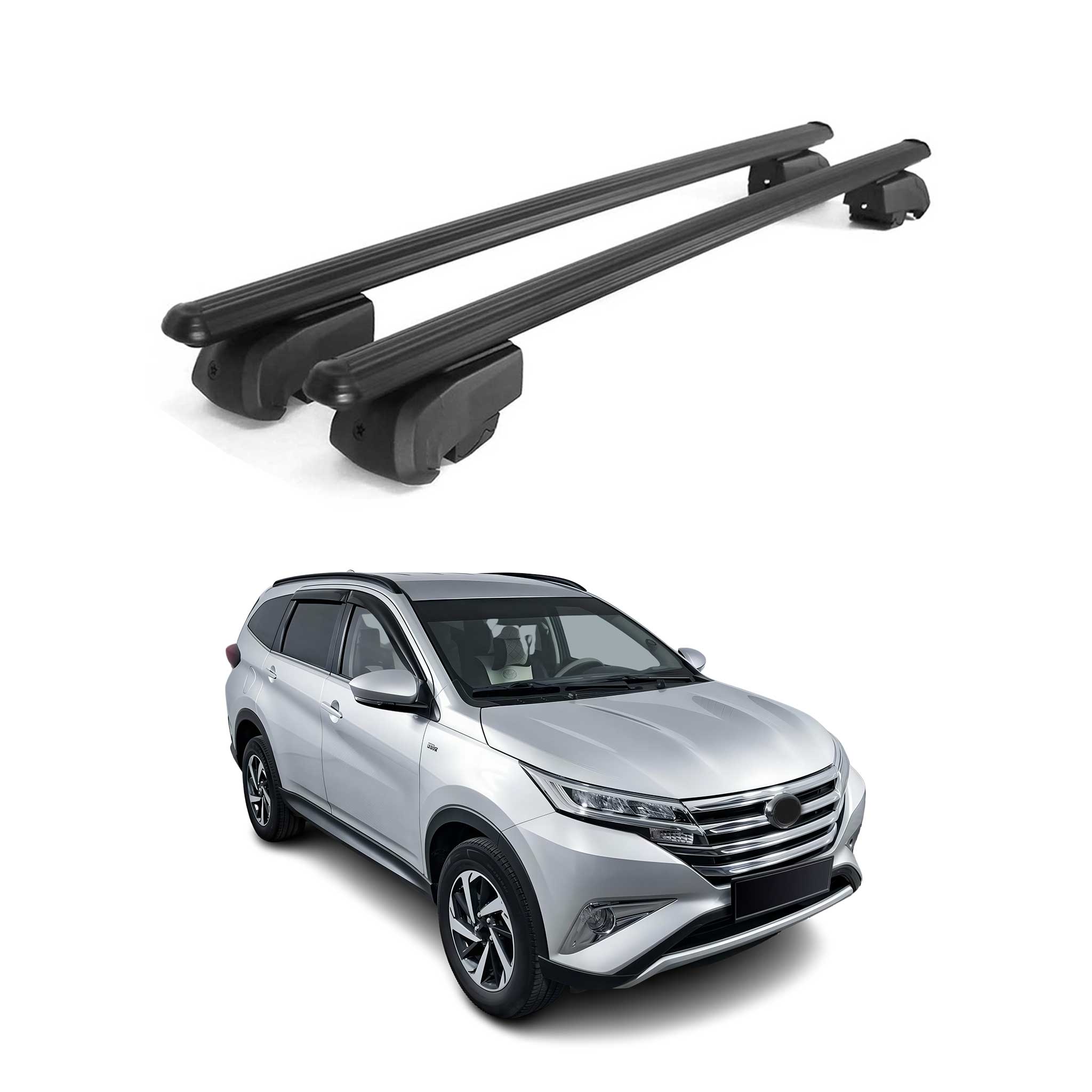 2017-2023 Toyota Rush Roof Rack Cross Bars Black
