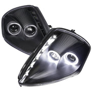 2000-2005 Mitsubishi Eclipse Dual Halo Projector Headlights LED Light Black
