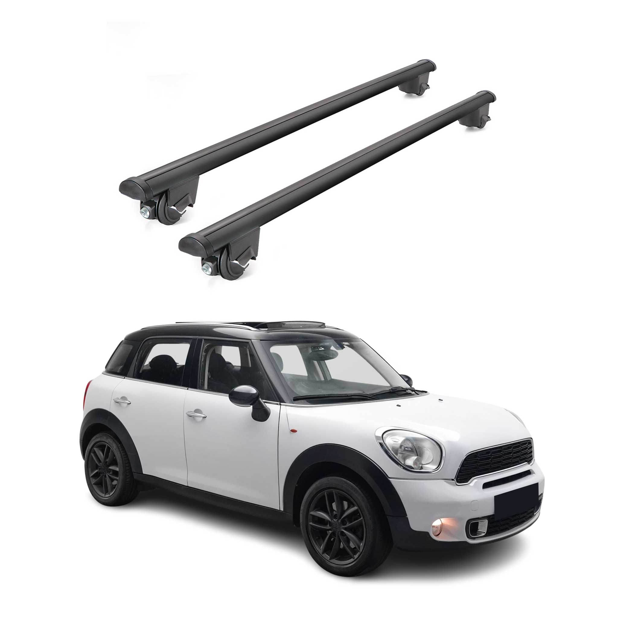 2011-2016 Mini Cooper Countryman R60 Roof Rack Cross Bars Black