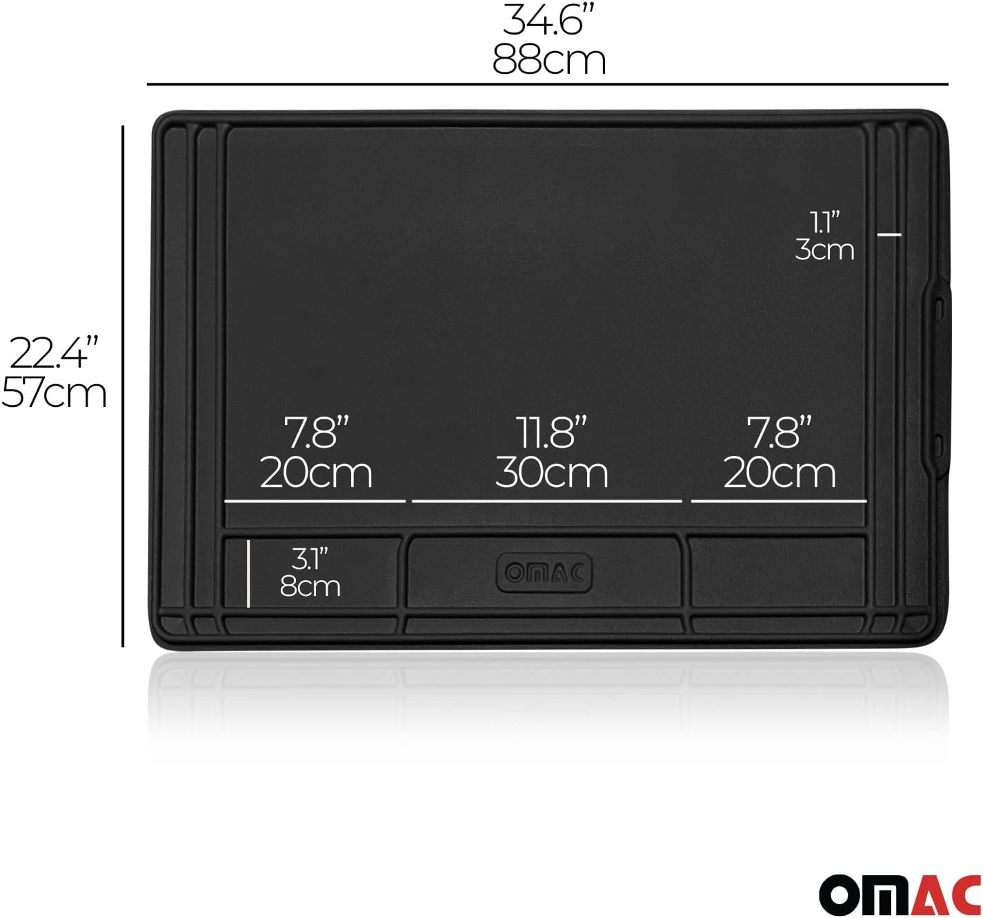 OMAC Pet Feeding Mat Waterproof Anti-Slip Dogs and Cats Food Placement Mat