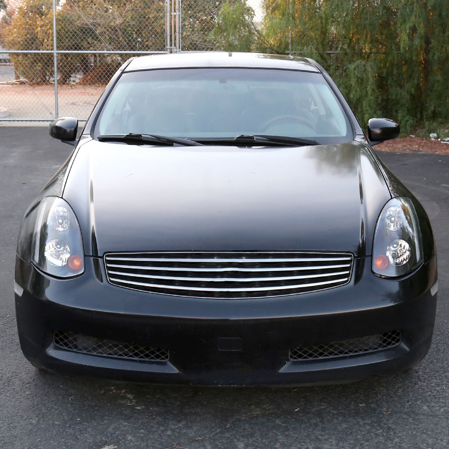 2003-2005 Infiniti G35 Coupe Factory Style Headlights Matte Black/Clear Lens