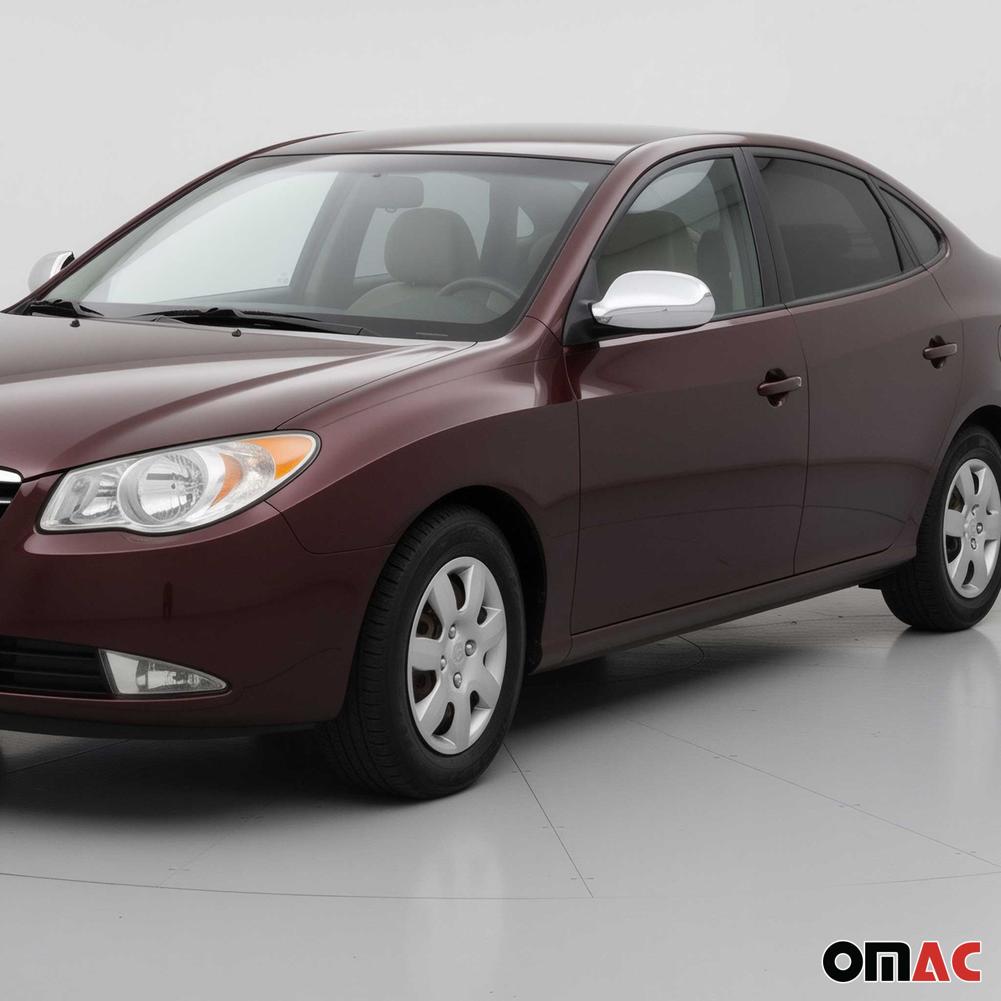 2007-2010 Hyundai Elantra Side Mirror Cover Caps ABS Chrome Silver 2Pcs