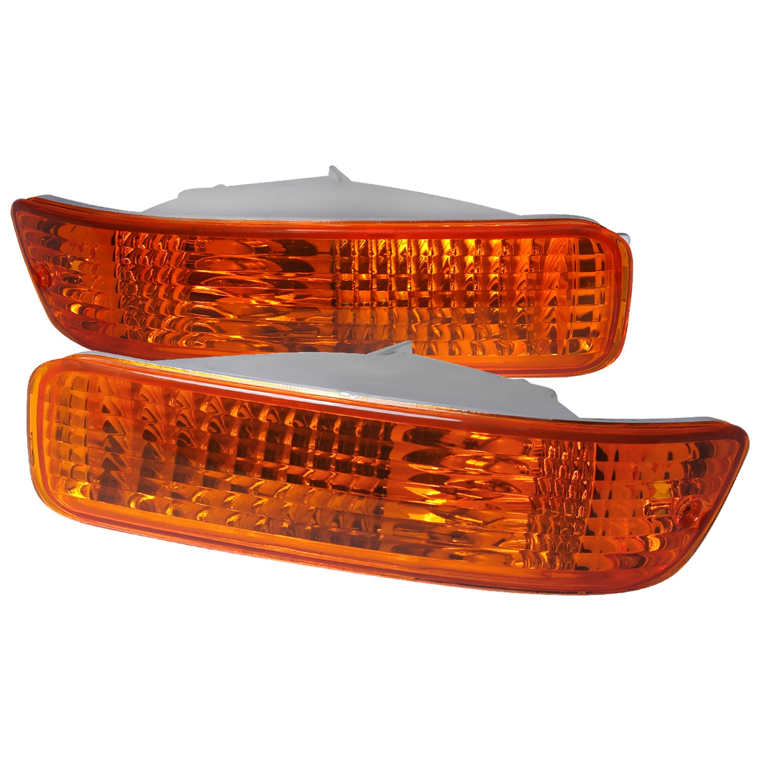 1992-1993 Acura Integra Bumper Lights Chrome Housing/Amber Lens