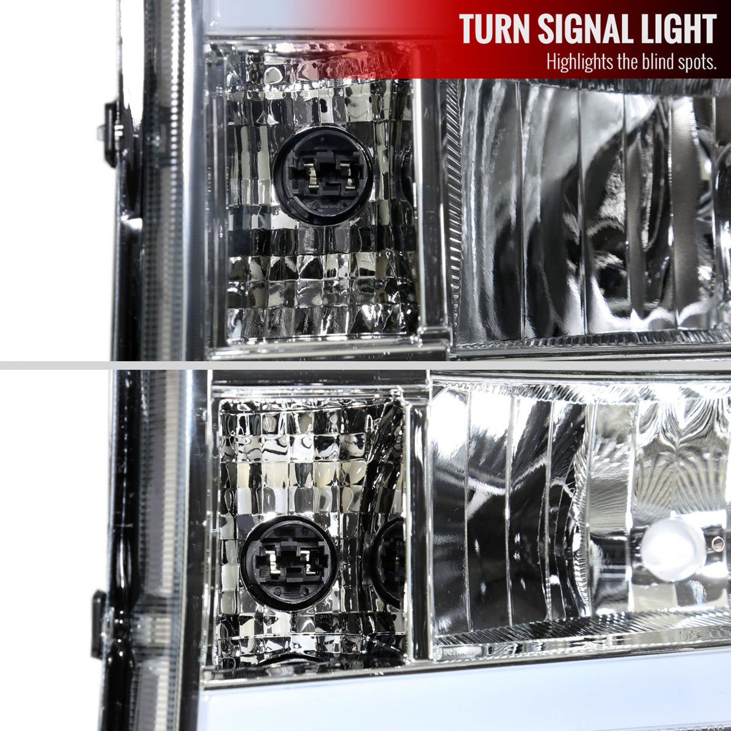 2007-2013 GMC Sierra 1500/ 1500HD 2500HD 3500HD LED Factory Headlights Chrome