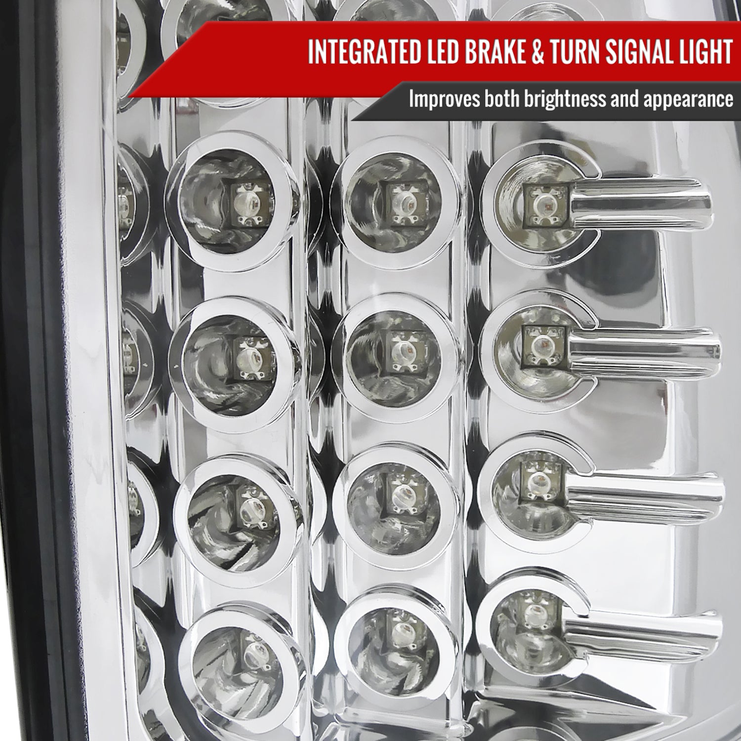 2000-2006 Chevy Suburban/Tahoe GMC Yukon/Yukon XL LED Tail Lights Chrome/Clear