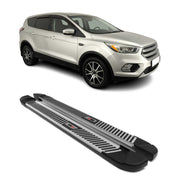 2013-2019 Ford Escape Running Boards Side Steps Silver & Black