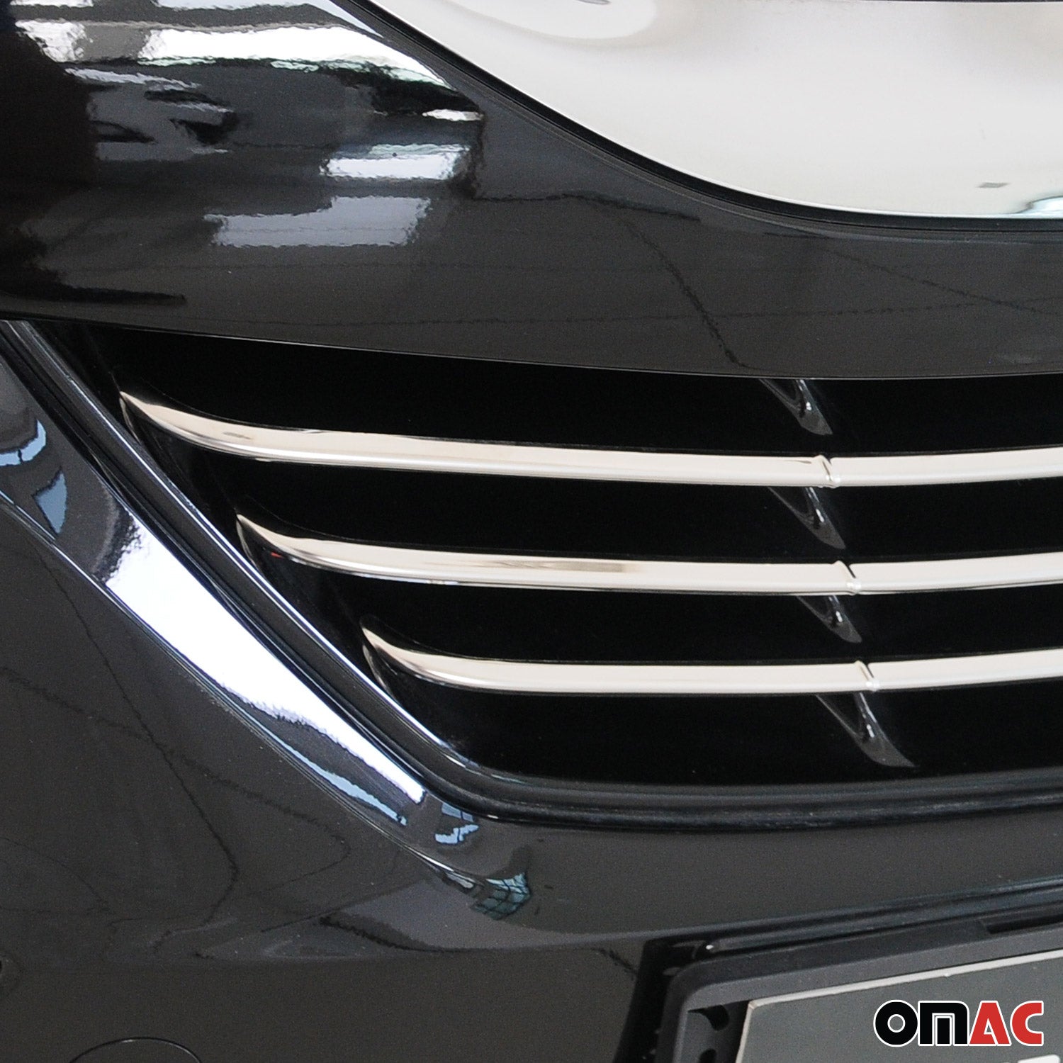 2010-2015 Hyundai Tucson Front Bumper Grill Trim Molding Stainless Steel Silver 3 Pcs