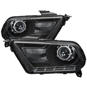 2010-2014 Ford Mustang Retrofit Style Projector Headlights Matte Black/Clear