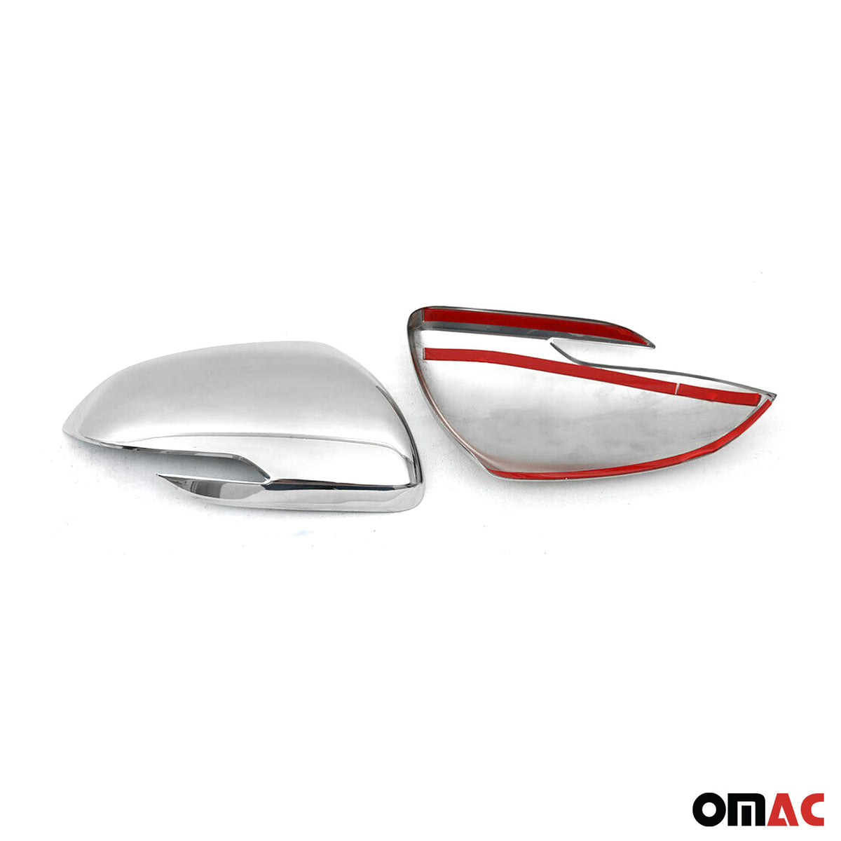 2018-2023 Kia Rio Side Mirror Cover Caps Stainless Steel Silver 2 Pcs