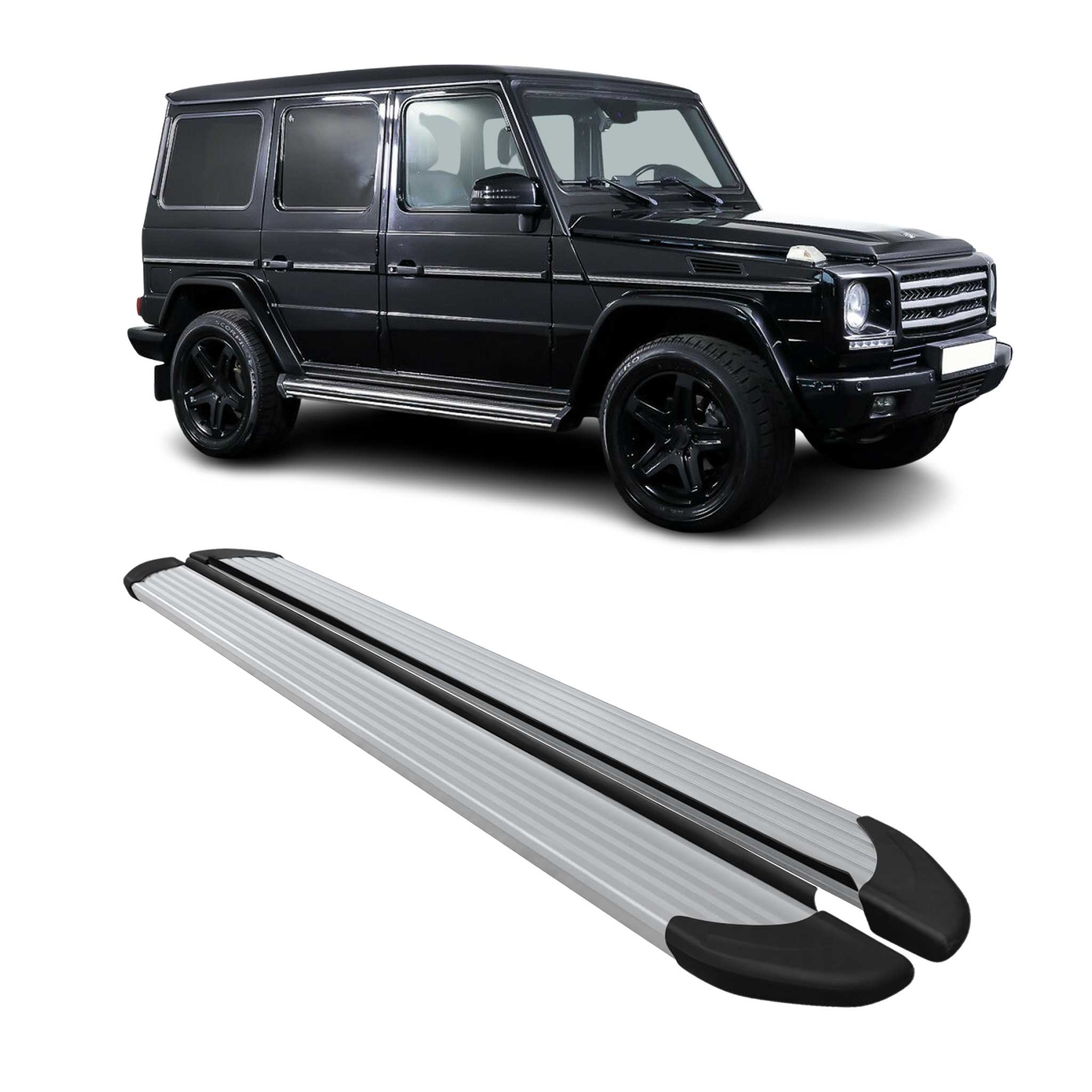 2007-2018 Mercedes G Class W463 Running Boards Side Steps Silver