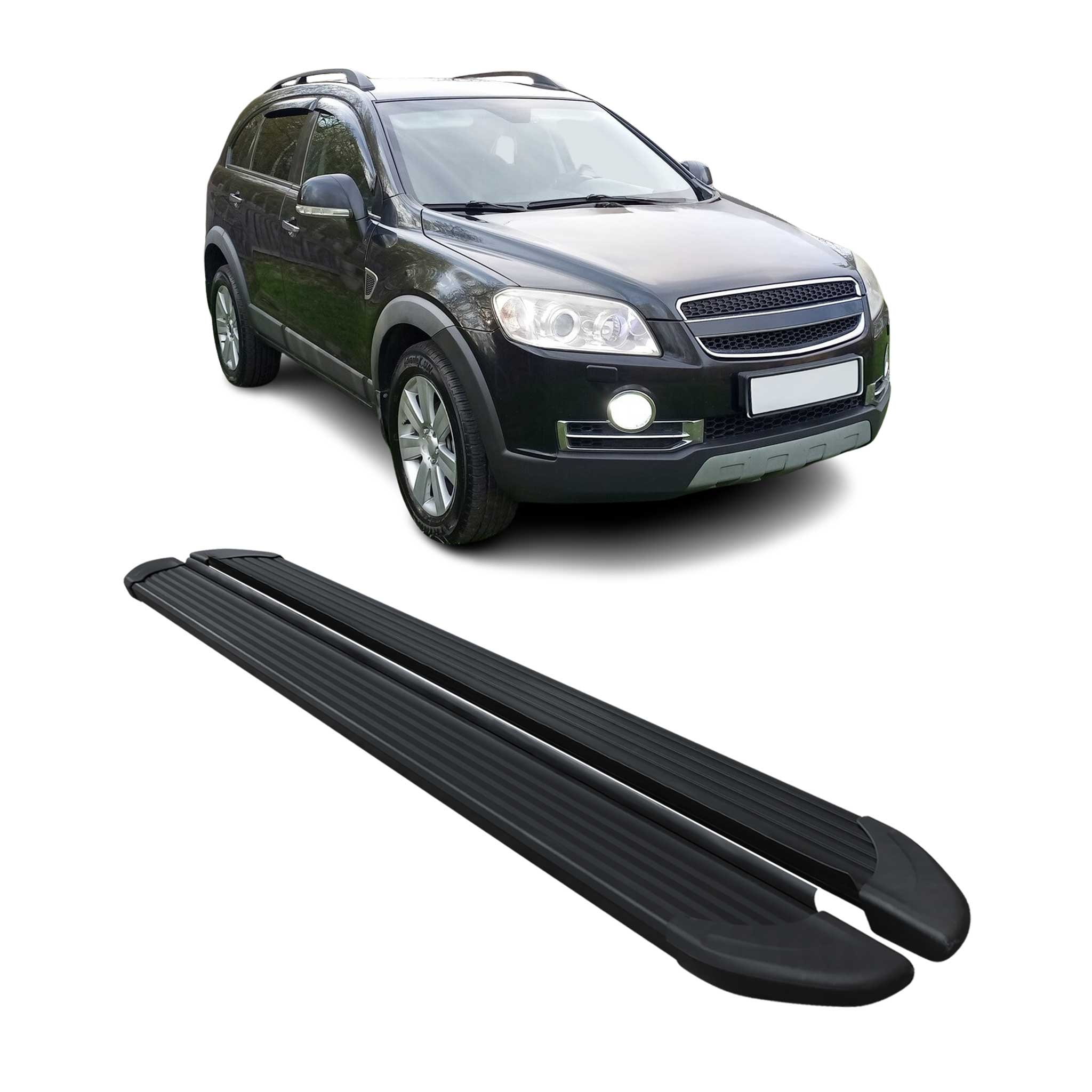 2008-2015 Chevrolet Captiva Sport Running Boards Side Steps Black