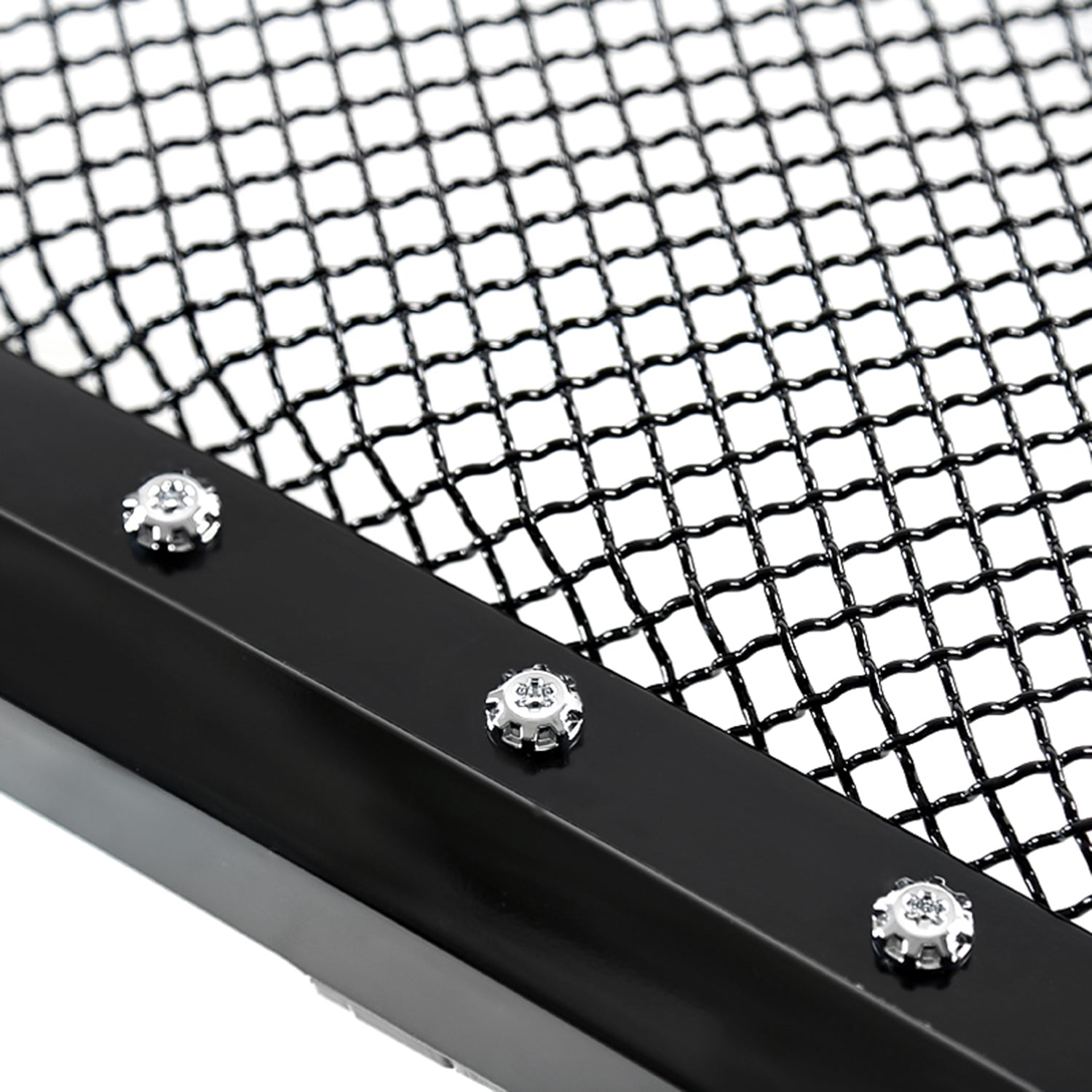 2006-2008 Dodge RAM Glossy Black ABS Rivet Style Grille w/ S.Steel Mesh