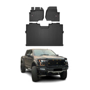 2015-2020 Ford F-150 Lightning /F-150 Raptor /F-150 Super Crew Premium Floor Mats Liners Full Set All Weather Heavy Duty