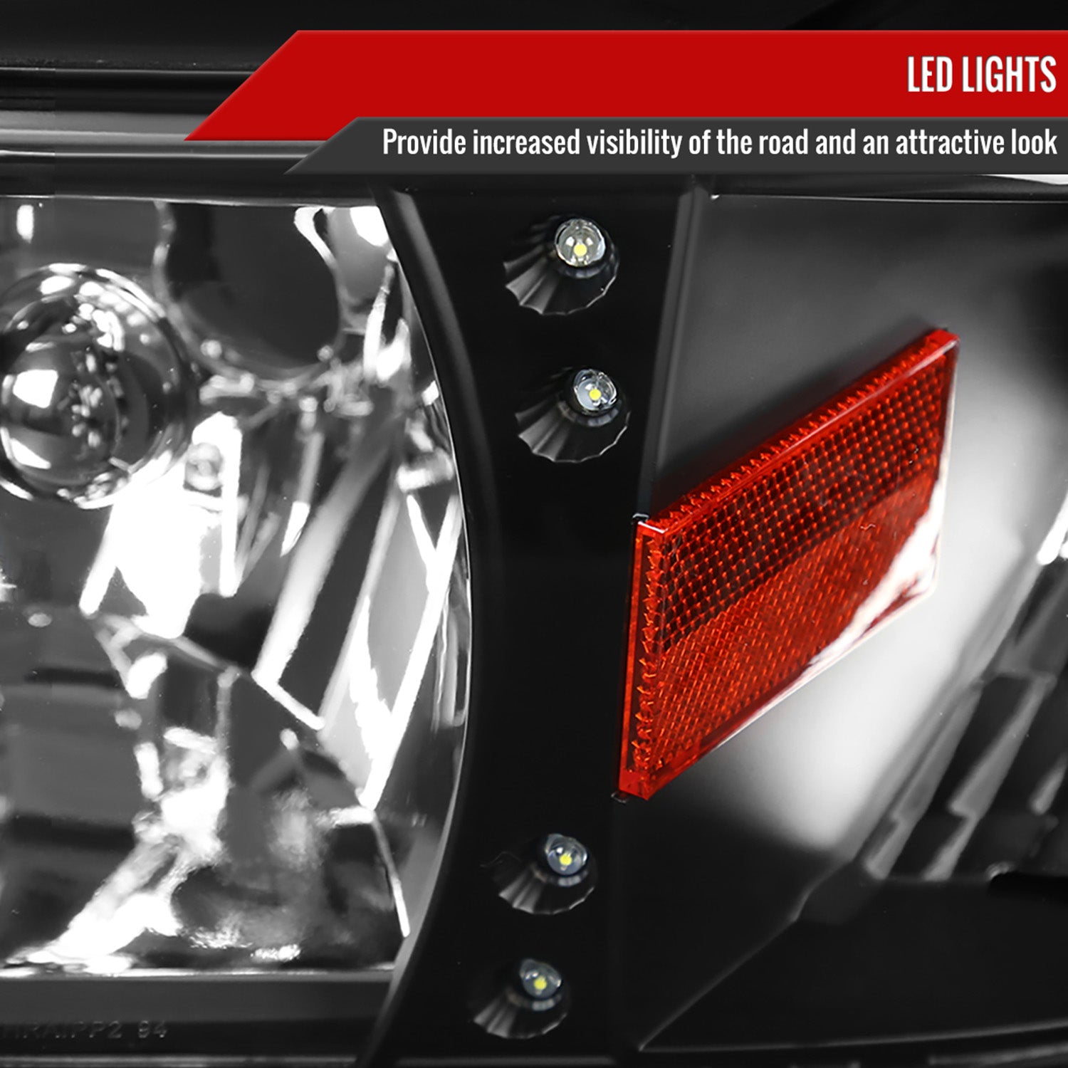 1994-2001 Dodge RAM 1500/ 1994-2002 Dodge RAM 2500 3500 Crystal Headlights Black