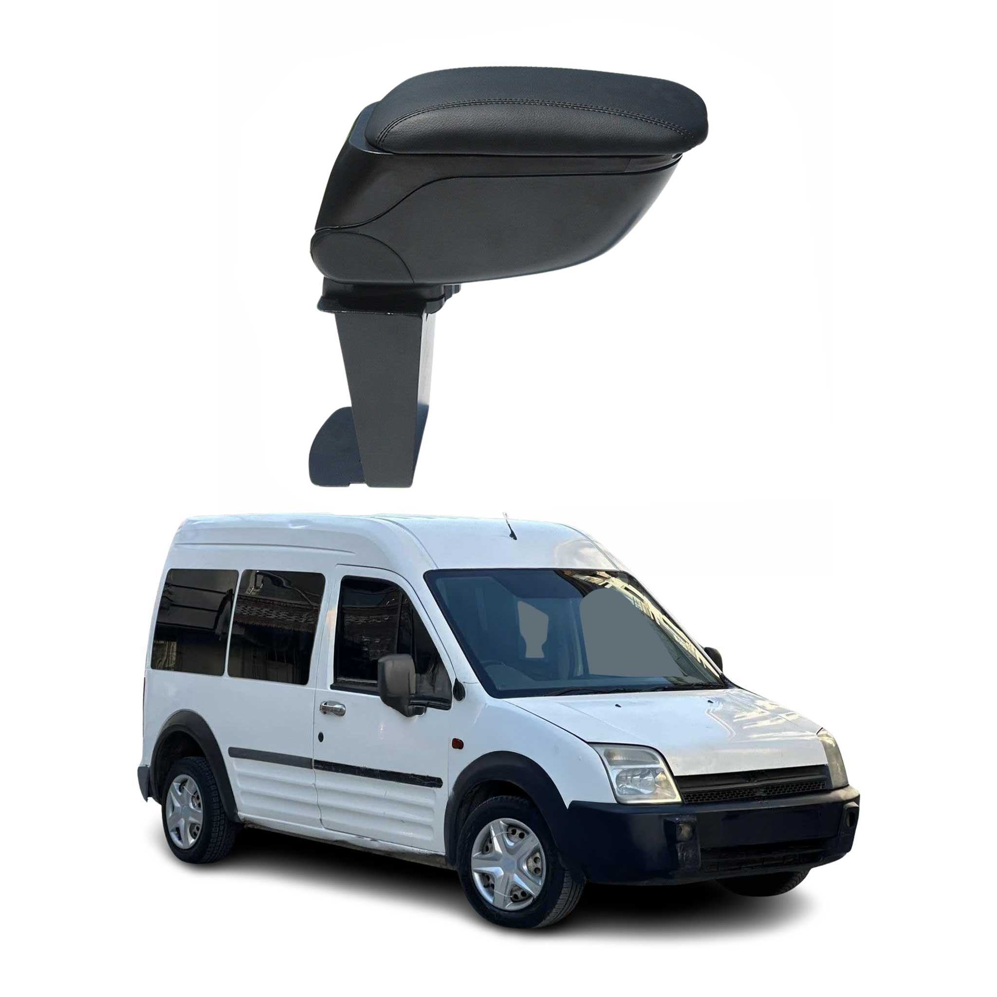 2010-2013 Ford Transit Connect Black Center Console Armrest Plastic Leather