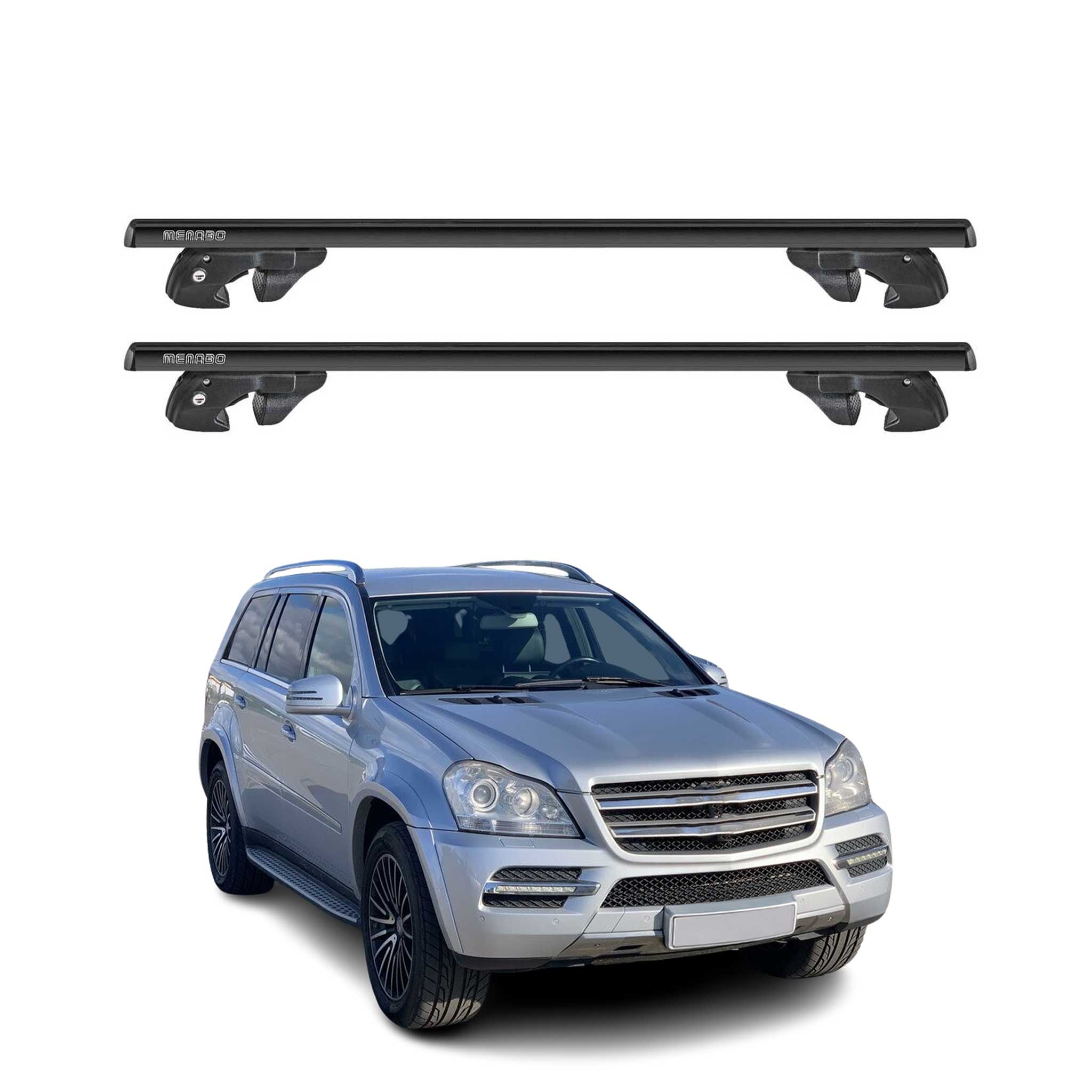 2007-2012 Mercedes GL Class X164 Roof Rack Cross Bars Black