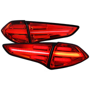 2016-2018 Hyundai Tucson LED Bar Tail LightsChrome Housing/Red Lens