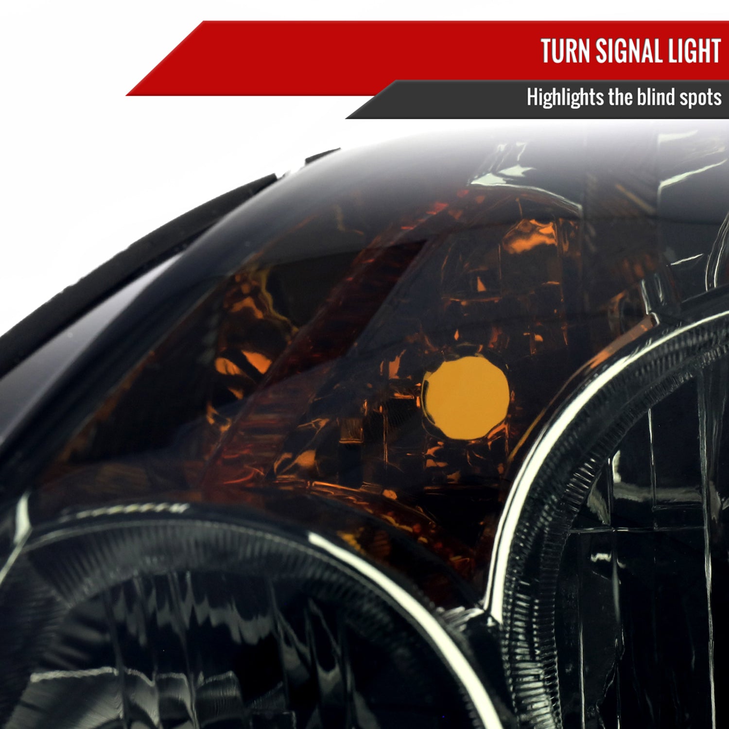 2005-2006 Honda CR-V Factory JP Headlights w/Amber Reflectors Chrome/Smoke