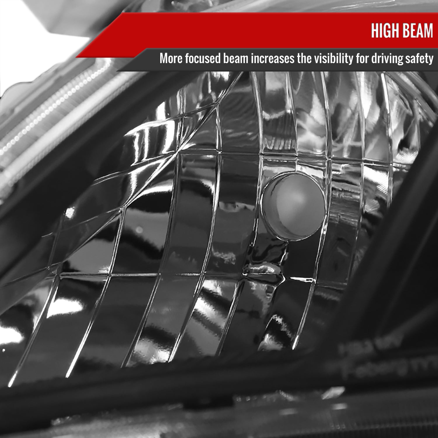 2007-2009 Toyota Camry Projector Headlights Amber Reflectors Matt Black/Clear