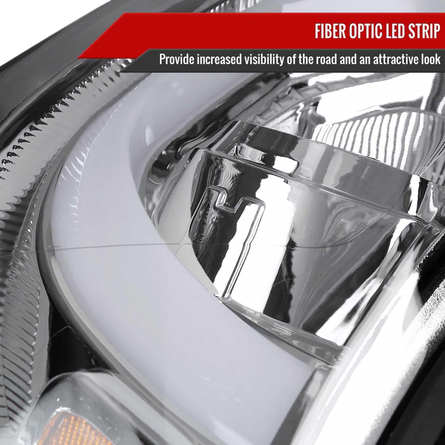 2015-2021 Chevy Colorado LED Bar Projector Headlights Chrome/Clear Lens