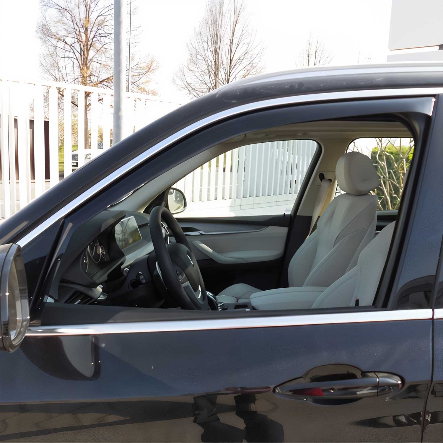 2007-2013 BMW X5 E70 Window Visor Vent Rain Deflector 2Pcs Smoke