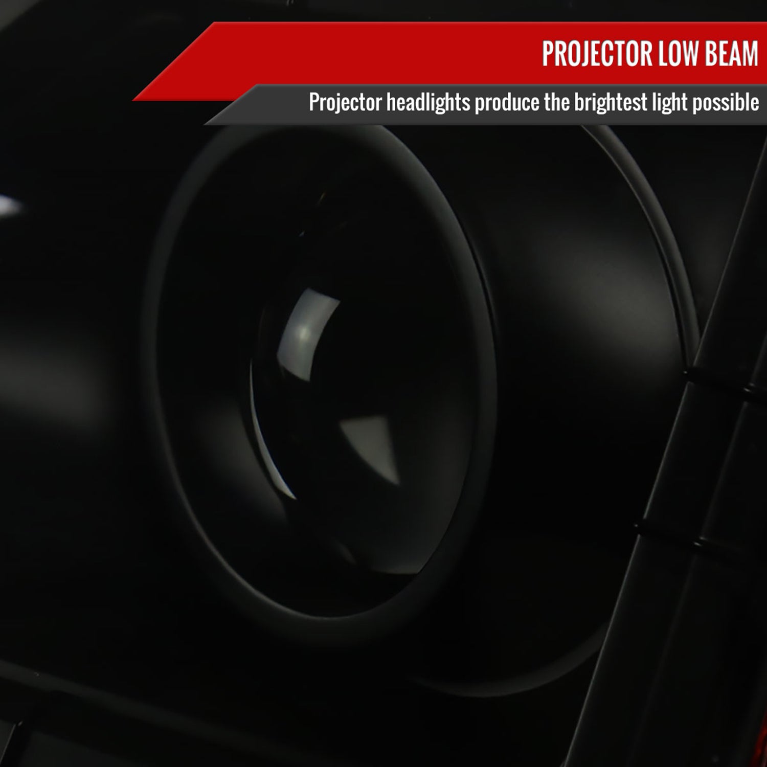 2002-2009 Chevy Trailblazer Projector Headlights w/LED Light Strip Black/Smoke