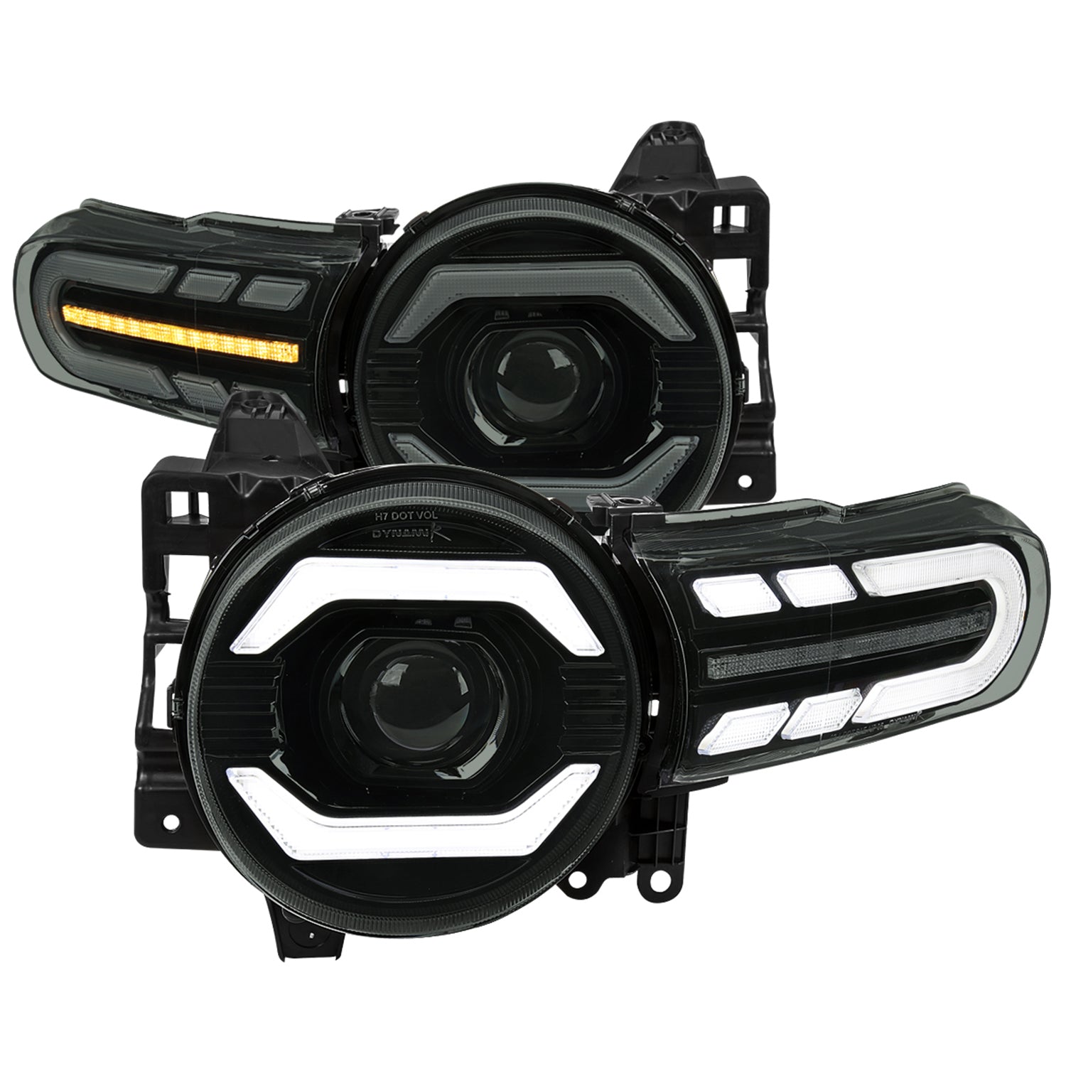 2007-2014 Toyota FJ Cruiser Full LED Projector Headlights LED Signal Smoke