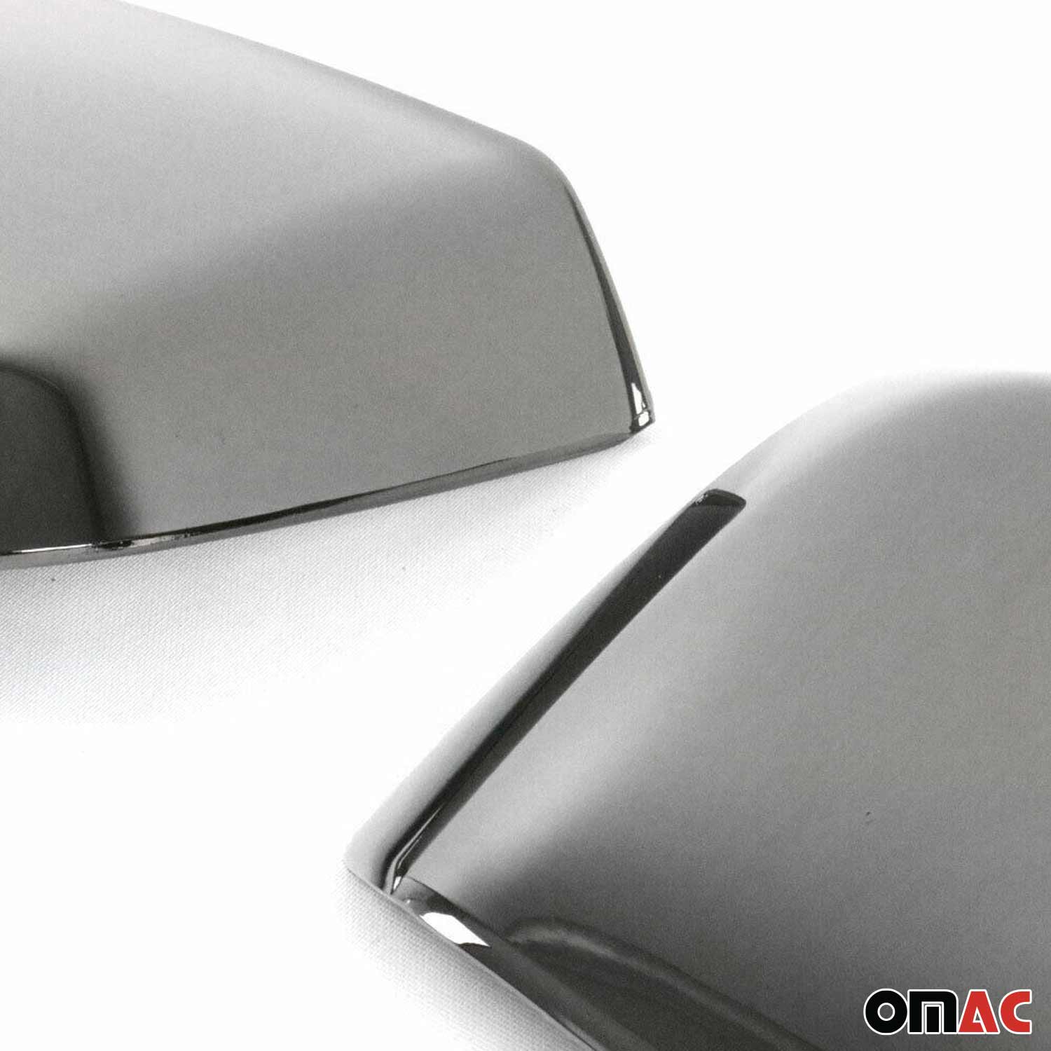 Side Mirror Cover Caps fits RAM ProMaster City 2015-2022 ABS Chrome Dark 2Pcs