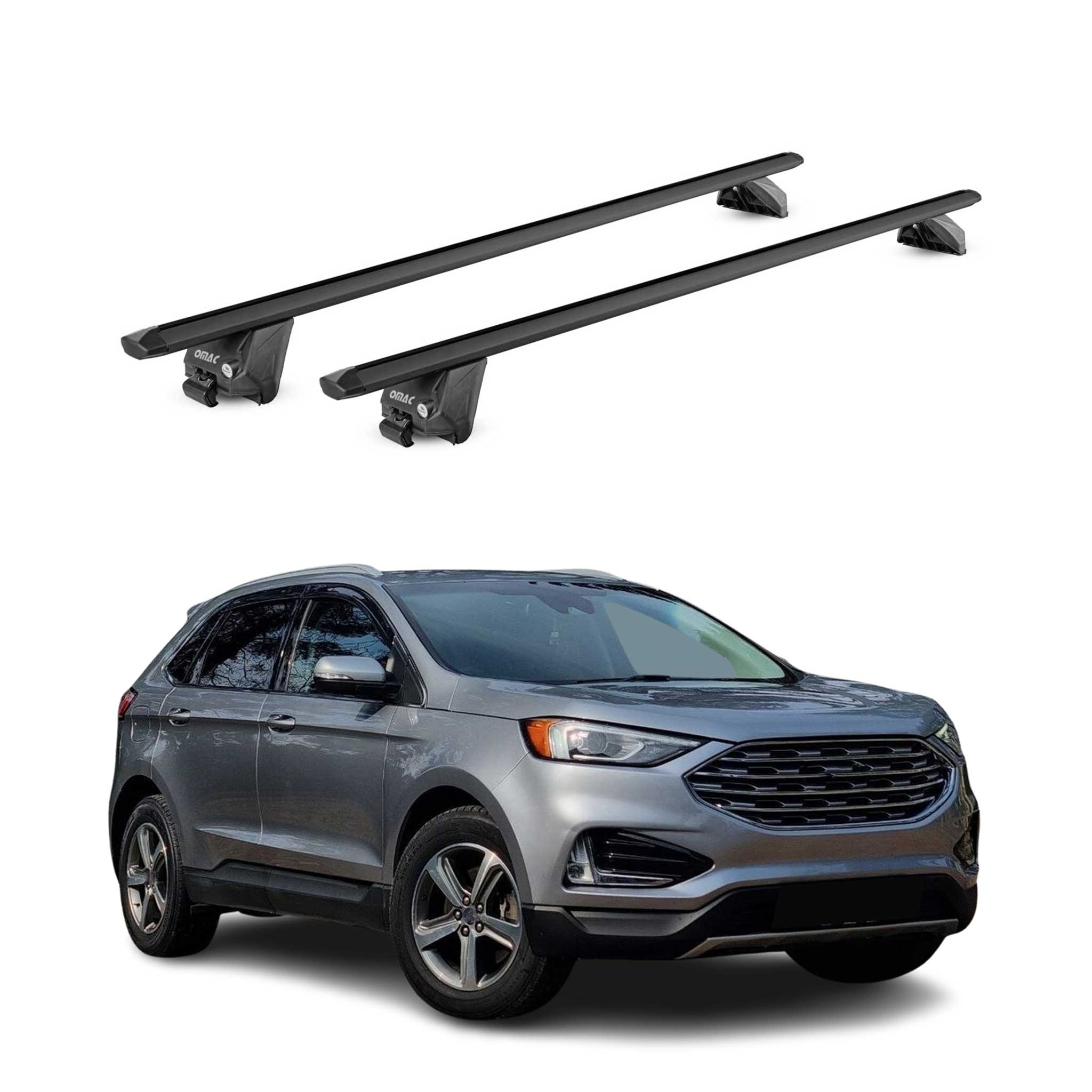 2015-2024 Ford Edge Roof Rack Cross Bars Black