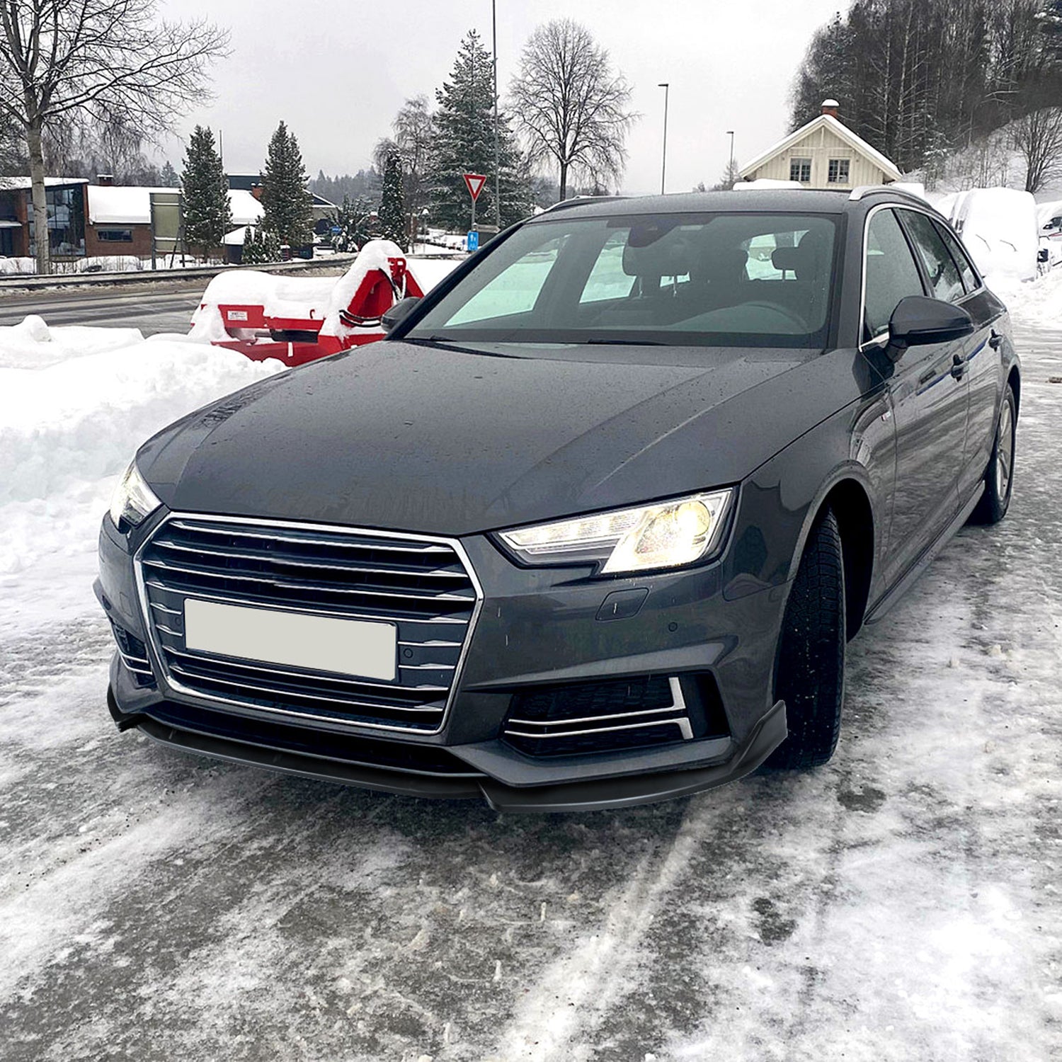 2017-2018 Audi A4/S4 Matte Black 3Pcs Front Bumper Lip Splitter Kit