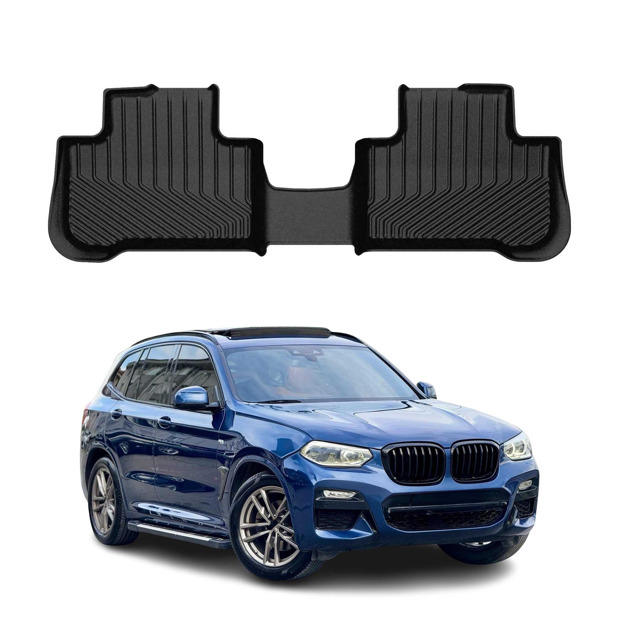 2018-2024 BMW X3 G01 Premium Floor Mats Liners Second Row Rear Black