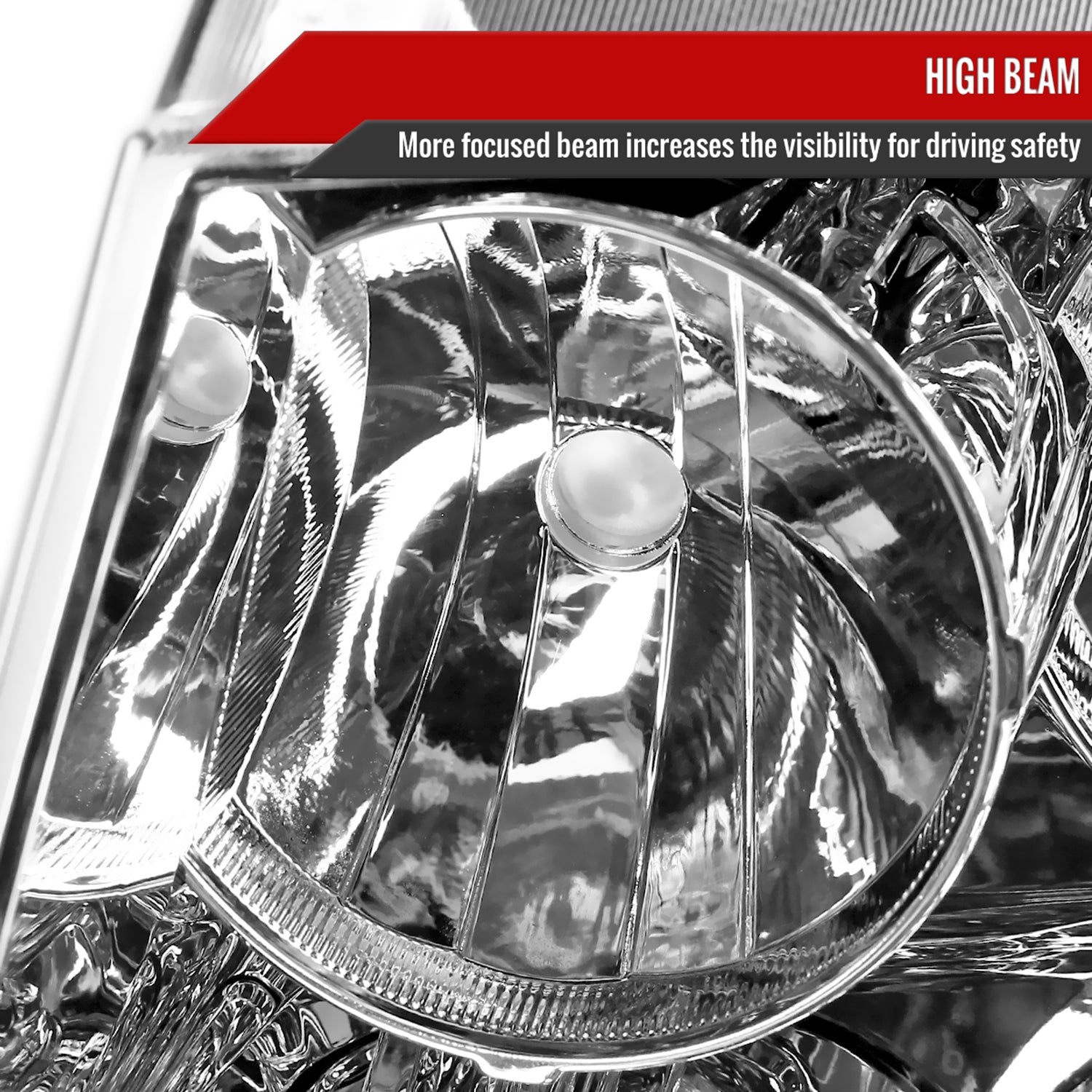 2007-2014 Chevy Avalanche/Tahoe/Suburban Factory Style Headlights Chrome/Clear