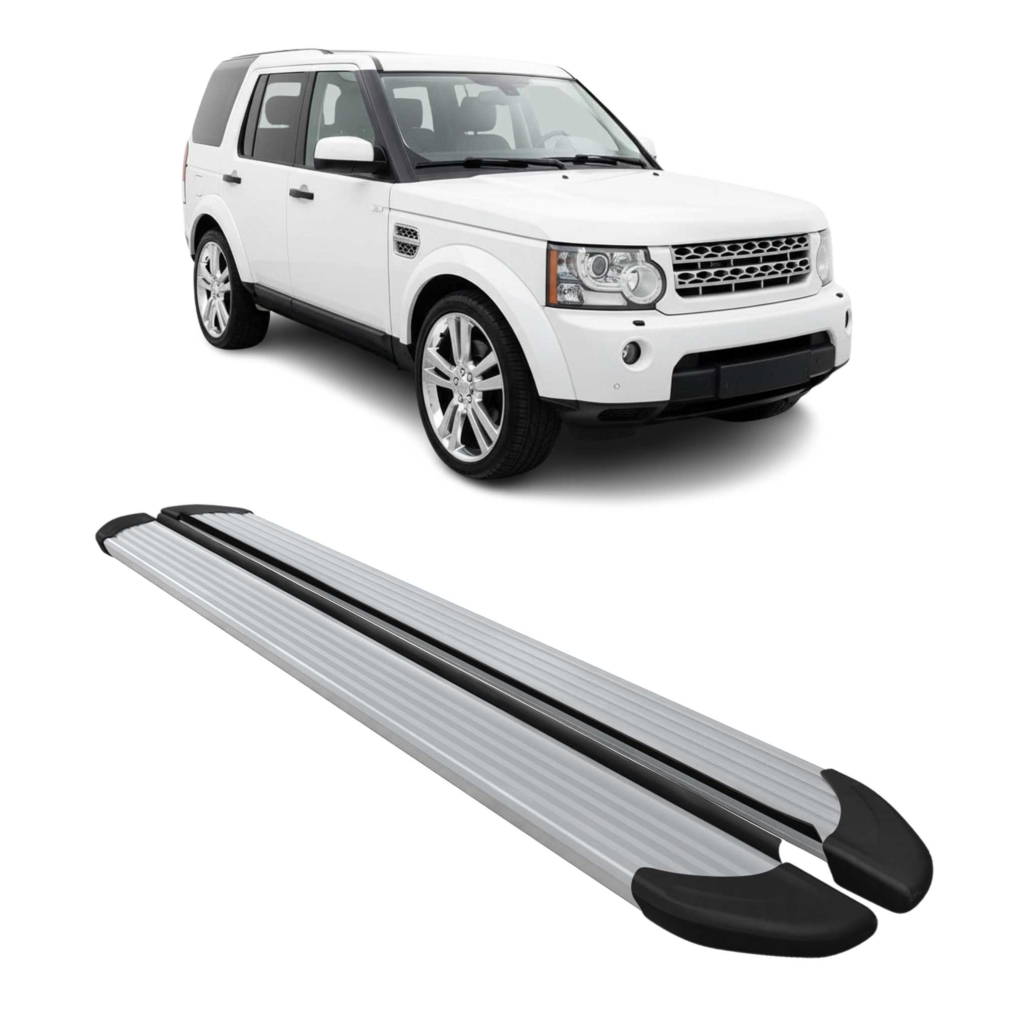 2010-2016 Land Rover LR4 Running Boards Side Steps Silver