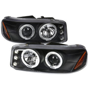 1999-2006 GMC Sierra/Yukon/Yukon XL Dual Halo Projector Headlights Matt Black
