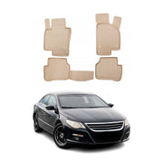 2009-2017 VW CC OMAC Floor Mats Liner Beige TPE All-Weather 4 Pcs