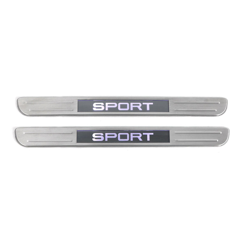 2013-2016 Ford Escape Door Sill Scuff Plate Illuminated Sport Steel 2Pcs