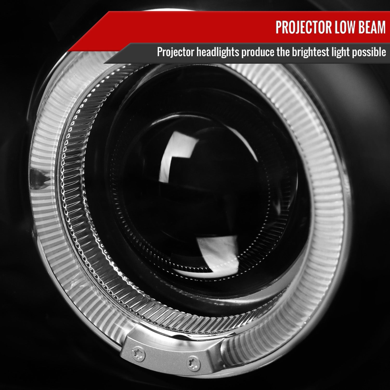 2002-2005 Ford Explorer Dual Halo Projector Headlights Matte Black/Clear Lens