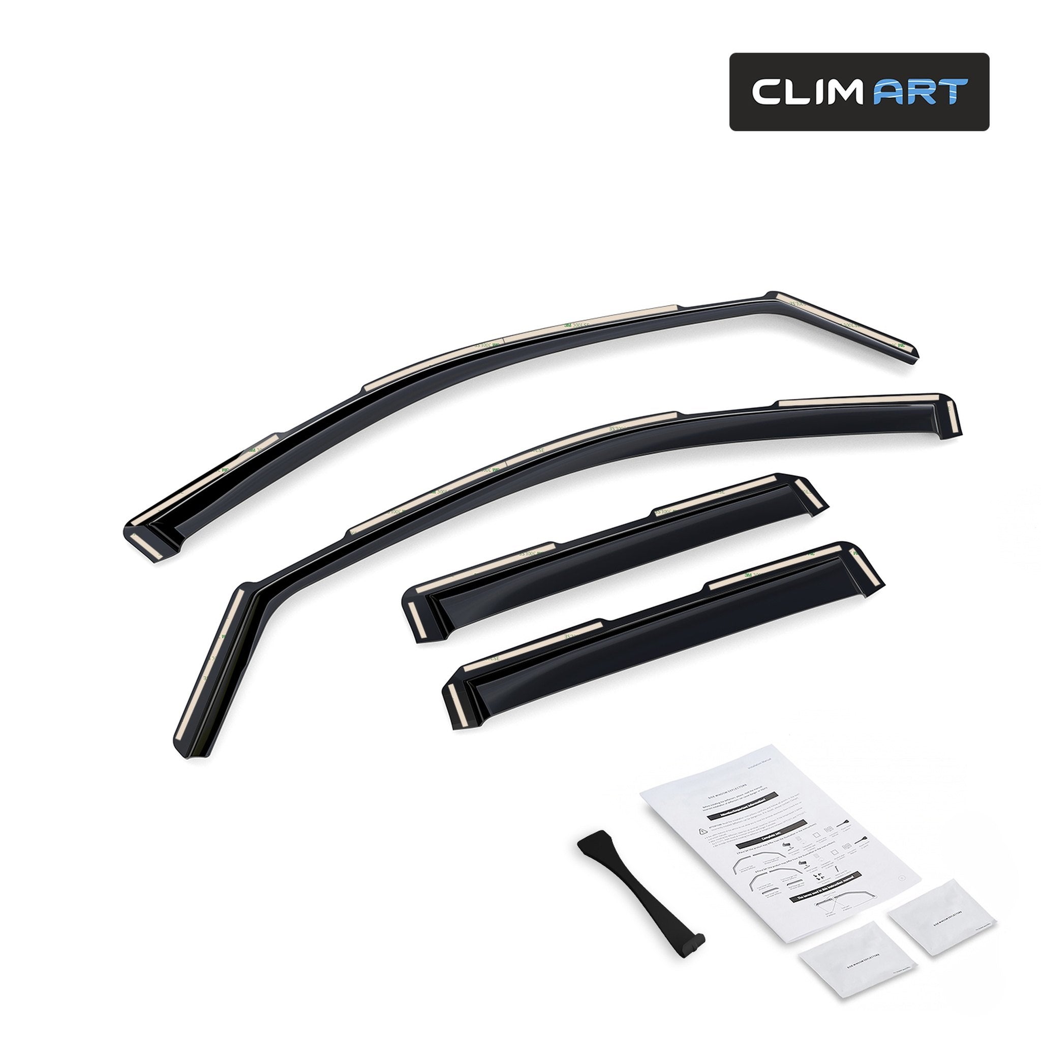 Clim Art Wind Deflectors for Cadillac Escalade Chevy Tahoe 2021-2026 Dark Smoke