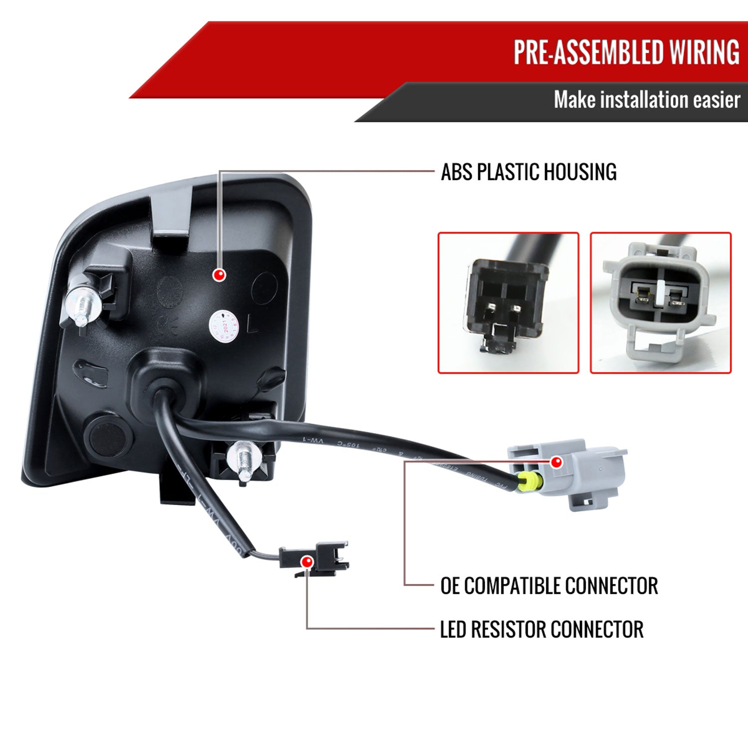 2015-2021 Subaru WRX /WRX STI Front Bumper LED Turn Signal Lights Chrome/Smoke