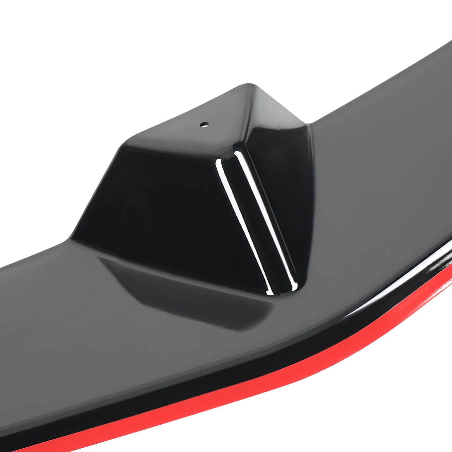 2012-2014 Mercedes W204 C Class Glossy Black/Red Front Bumper Lip Splitter Kit