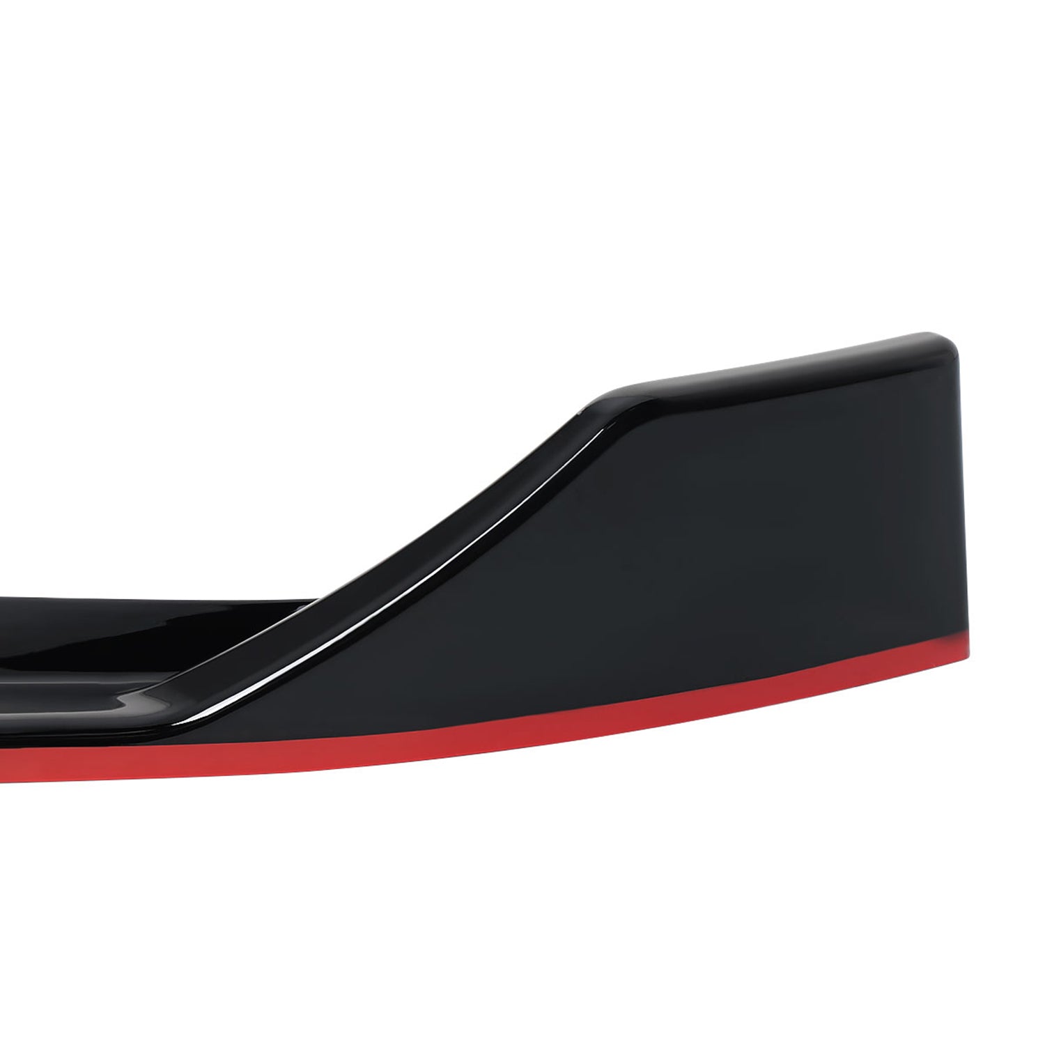 2015-2018 Mercedes W205 C Class Glossy Black/Red Front Bumper Lip Splitter Kit