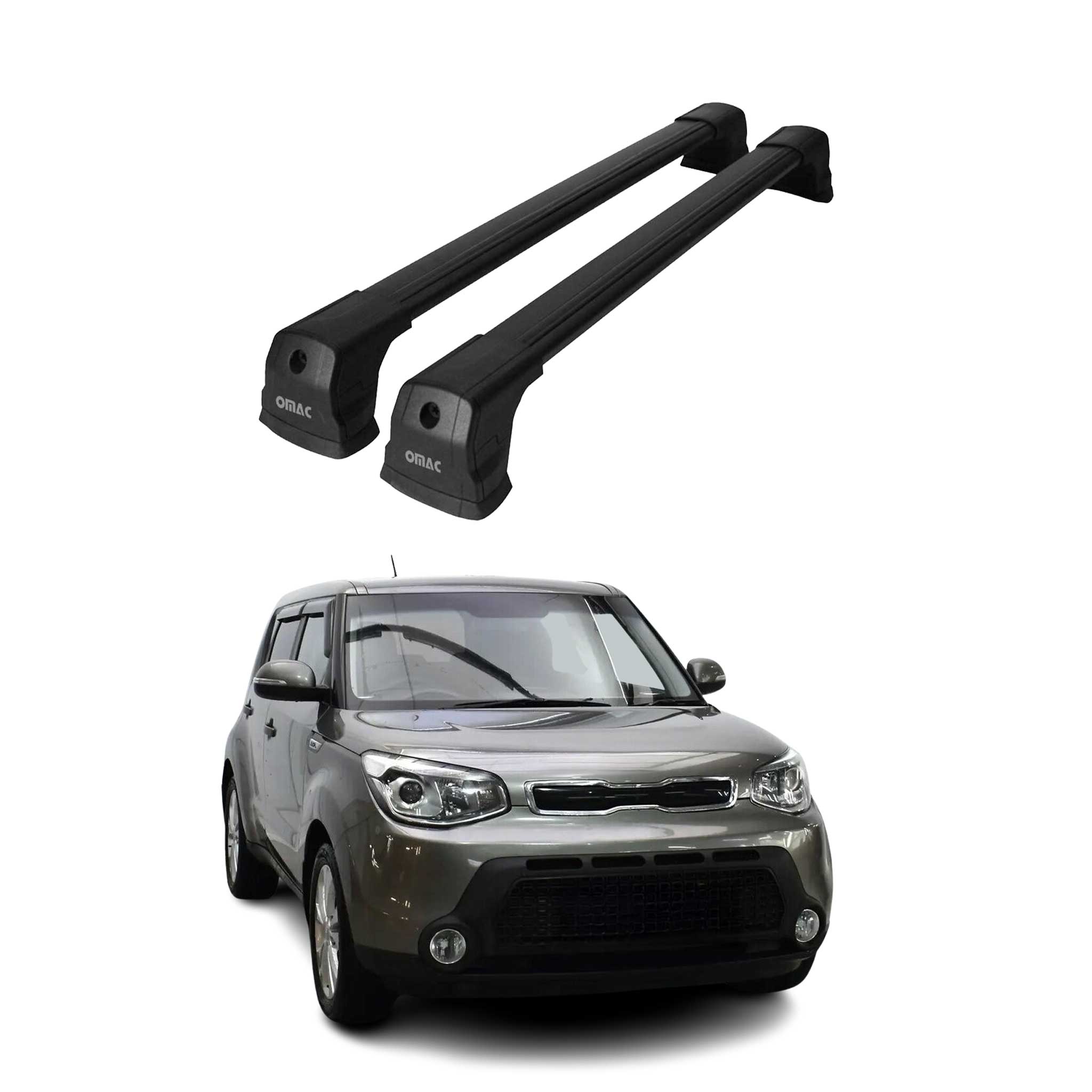 2014-2019 Kia Soul Roof Rack Cross Bars Black