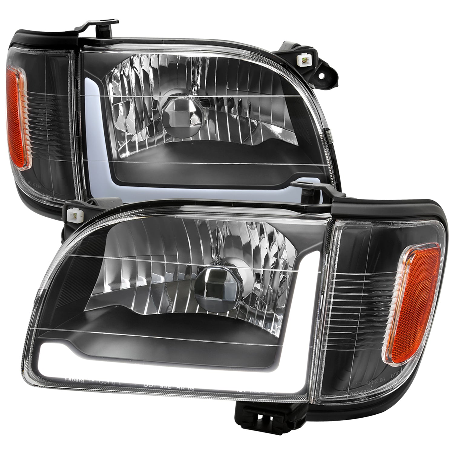 2001-2004 Toyota Tacoma LED Factory Headlights Corner Lamps&Amber Reflector