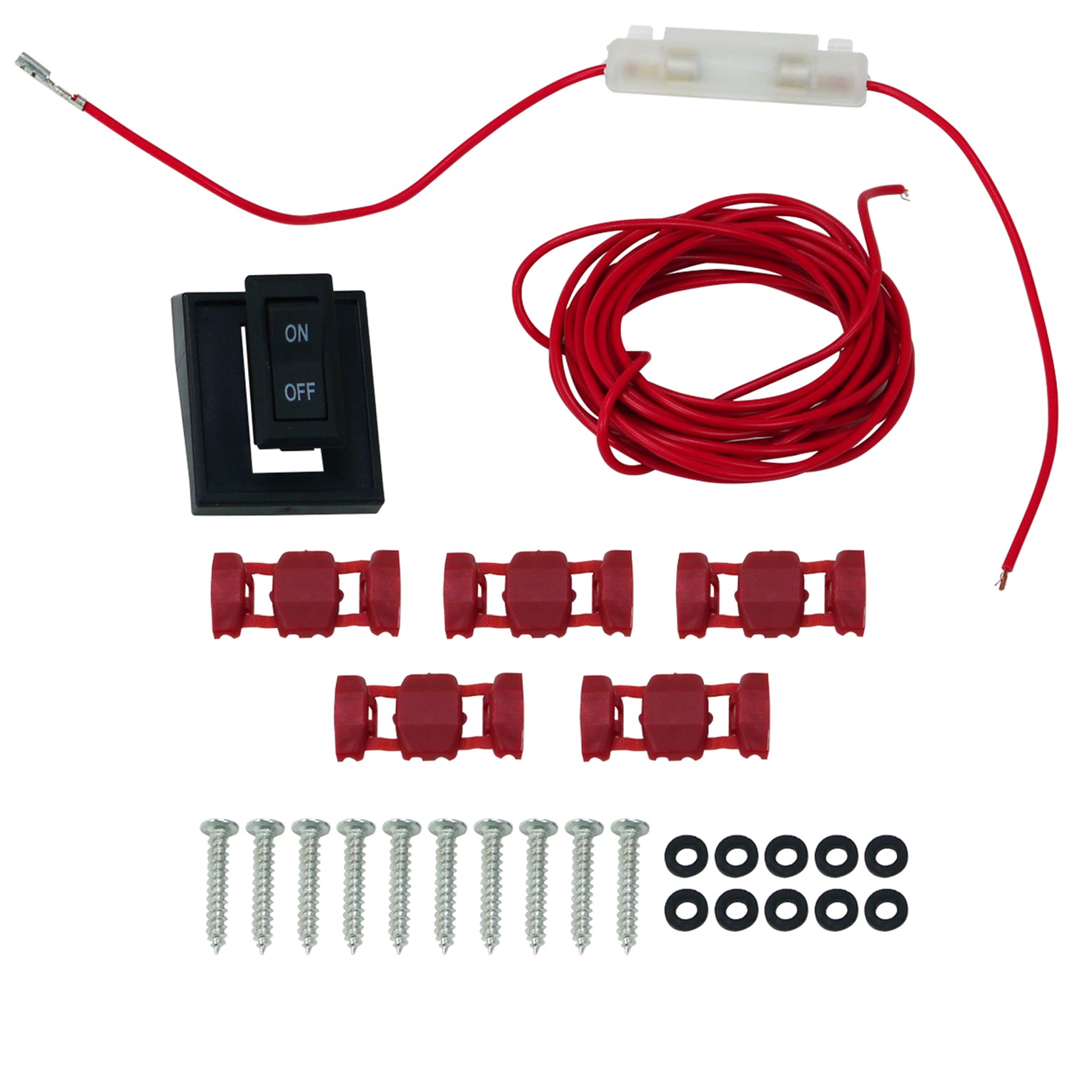 Universal 5PC Set Roof Cab Amber LED Lights Black Housing/Smoke Lens