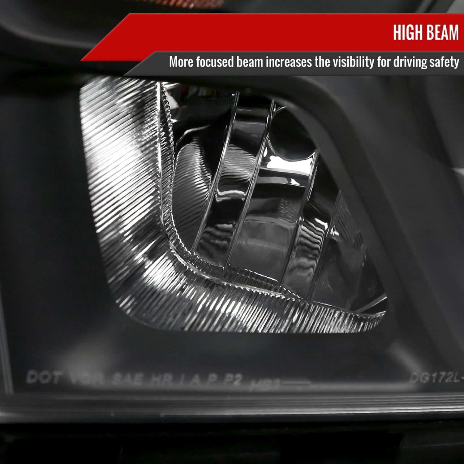 2019-2024 Dodge RAM 1500 Factory Headlights Amber Reflectors Matt Black