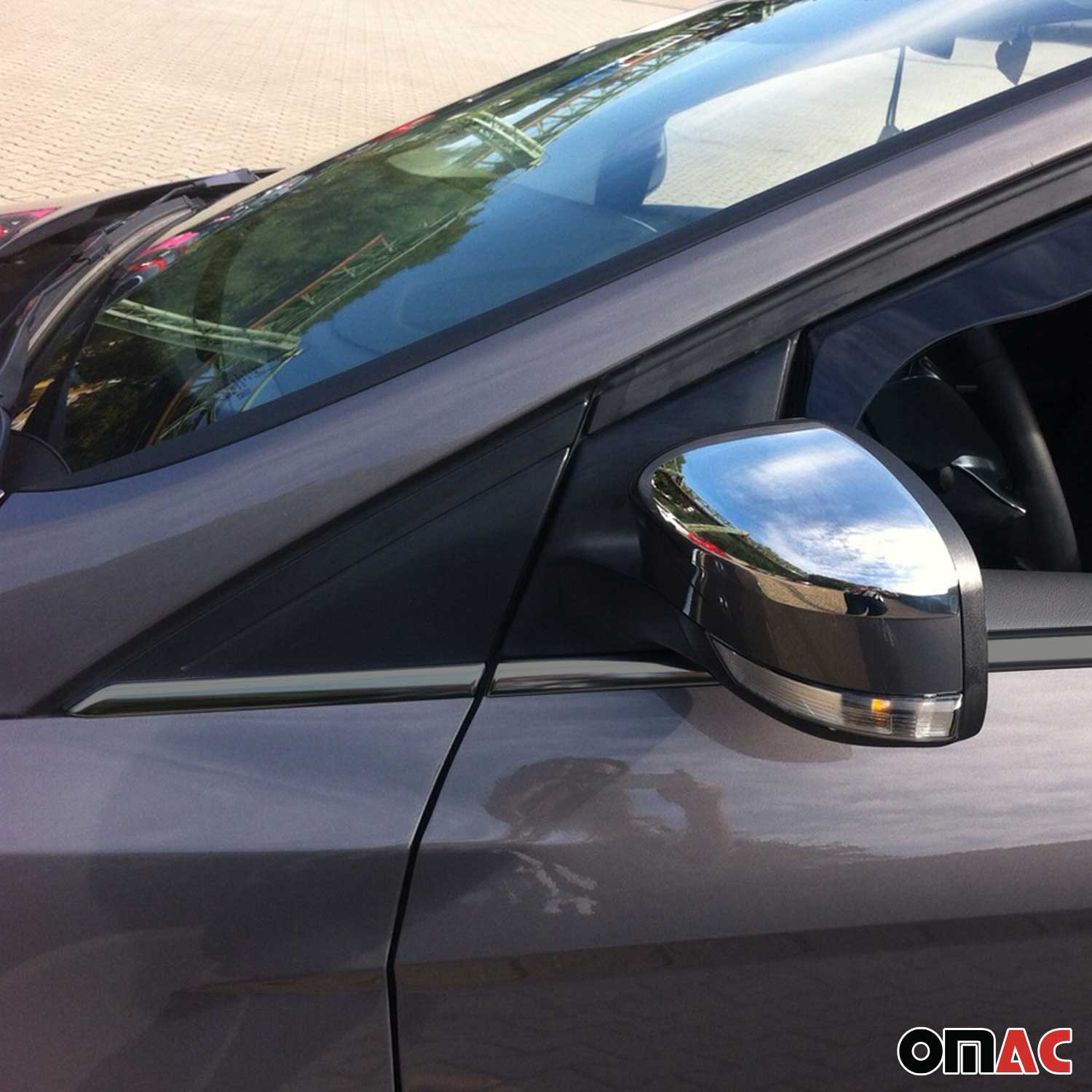 2012-2018 Ford Focus Hatchback 3.gen Window Molding Trim Streamer Stainless Steel Dark Chrome 8 Pcs