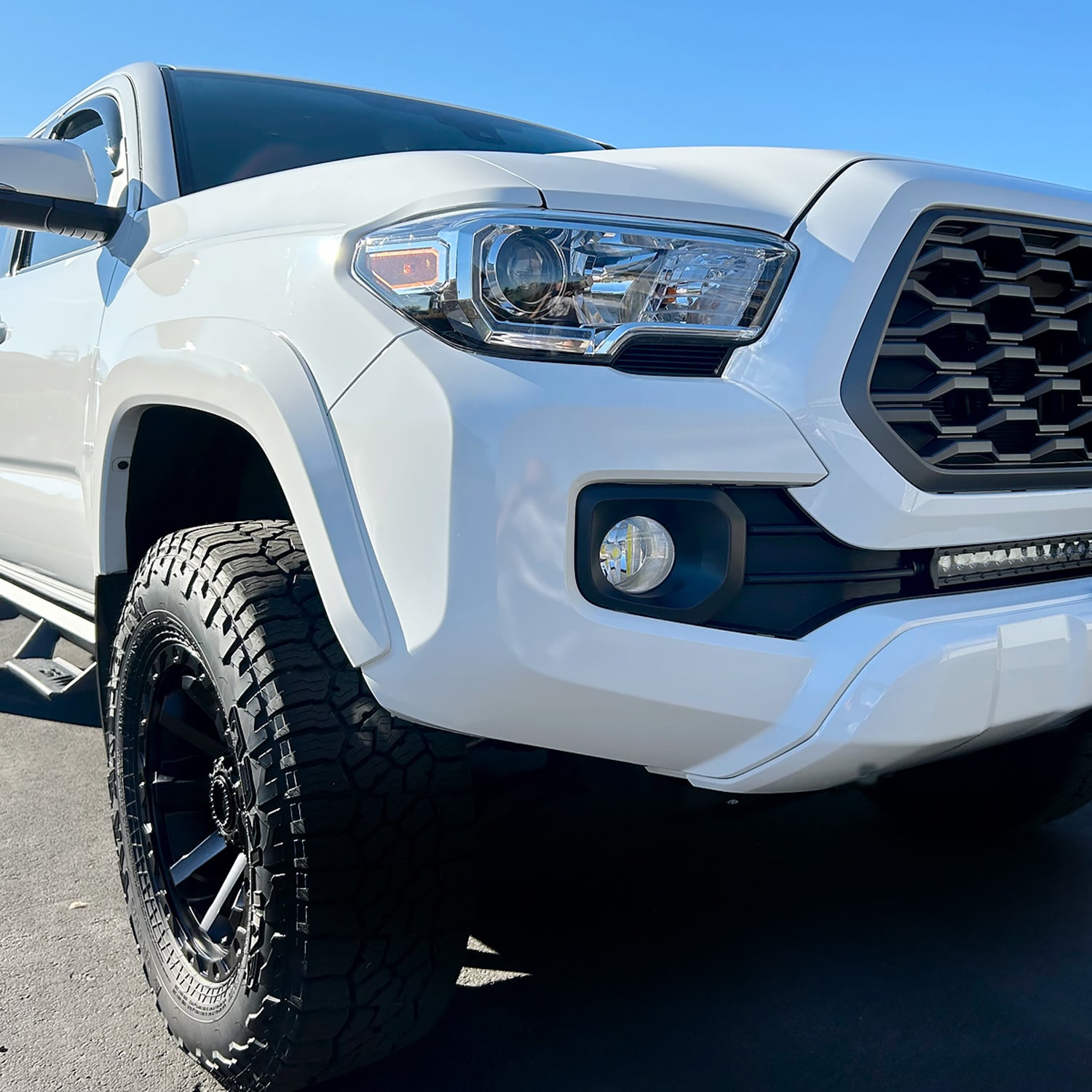 2016-2023 Toyota Tacoma LED Bar Projector Headlight Chrome/Clear Lens